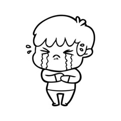 cartoon boy crying