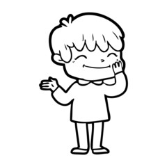 cartoon happy boy
