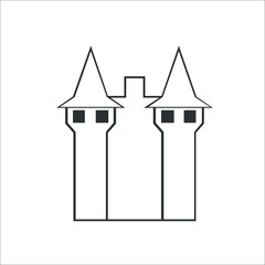 Castle icon.  Illustration
