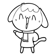 cute cartoon dog