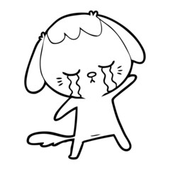 cartoon crying dog