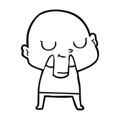cartoon bald man
