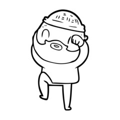cartoon bearded man