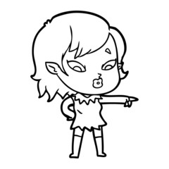 cute cartoon vampire girl