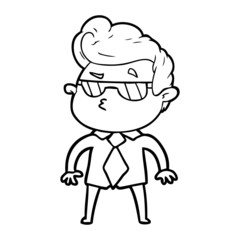 cartoon cool guy