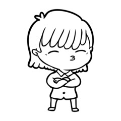 cartoon woman
