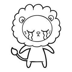 crying cartoon lion