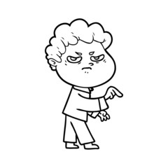 cartoon angry man