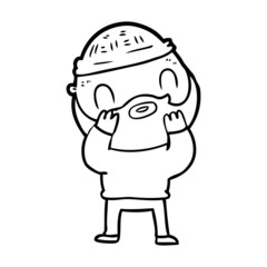 cartoon bearded man