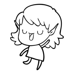 cartoon elf girl