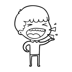 cartoon laughing man