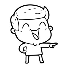 cartoon man laughing