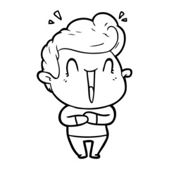 excited man cartoon
