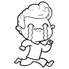 cartoon man crying