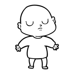 cartoon bald man
