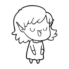 cartoon elf girl