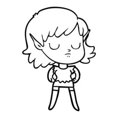 Obraz premium cartoon elf girl