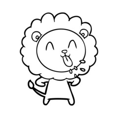 happy cartoon lion