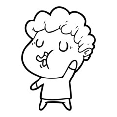 cartoon man singing