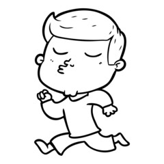 Fototapeta premium cartoon model guy pouting
