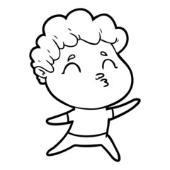 cartoon man pouting
