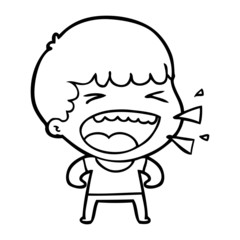 cartoon laughing man
