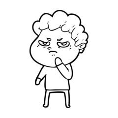 cartoon angry man