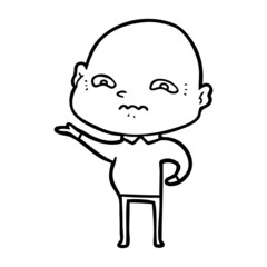 cartoon nervous man