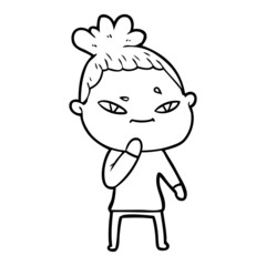 cartoon woman