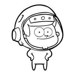 happy astronaut cartoon
