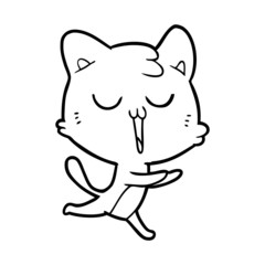 cartoon cat singing