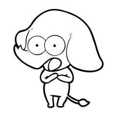 Obraz premium cute cartoon elephant