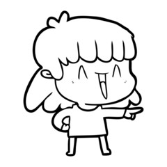 cartoon woman