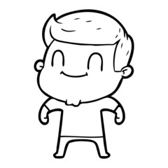 cartoon friendly man