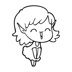 cartoon elf girl