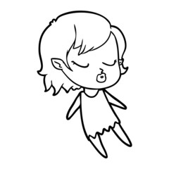 cute cartoon vampire girl