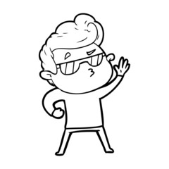 cartoon cool guy