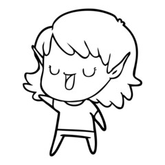 cartoon elf girl