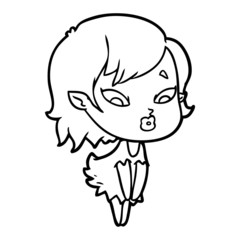 cute cartoon vampire girl