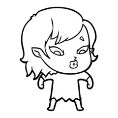 cute cartoon vampire girl