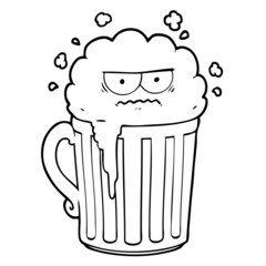 cartoon mug of beer