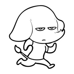 annoyed cartoon elephant
