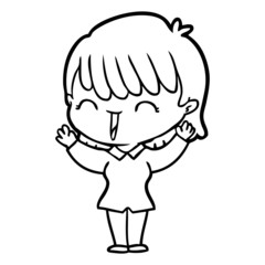 Fototapeta premium cartoon woman