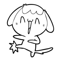 cartoon laughing dog kicking