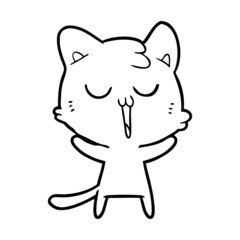 cartoon cat singing