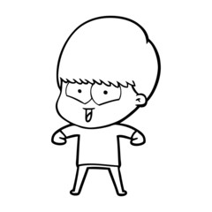 cartoon happy boy