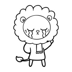crying cartoon lion