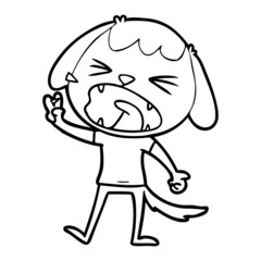 cute cartoon dog barking