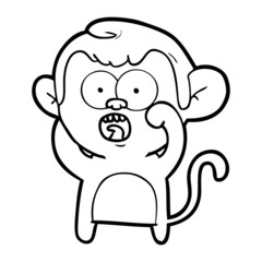 cartoon shocked monkey