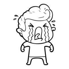 cartoon crying man